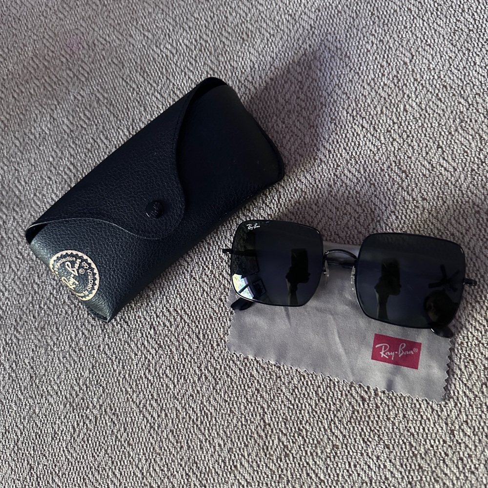 Ray-Ban Dark Square Sunglasses - Picture 7 of 9